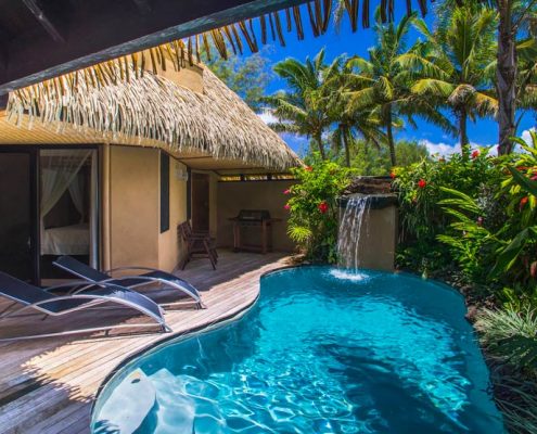 Rumours Luxury Villas & Spa, Cook Islands - Beachfront Spa Villa Private Courtyard