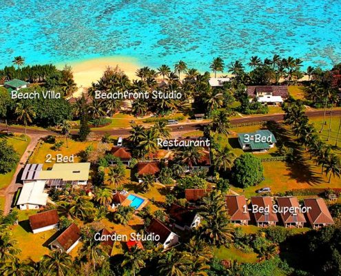 Palm Grove, Cook Islands - Aerial View